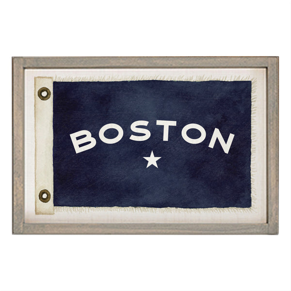 Star Vintage Flag Personalized Rectangle Wall Art