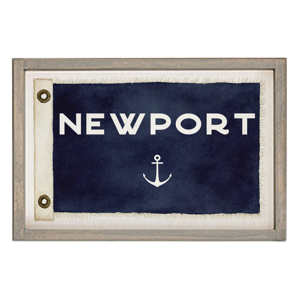 Anchor Vintage Flag Personalized Wall Art