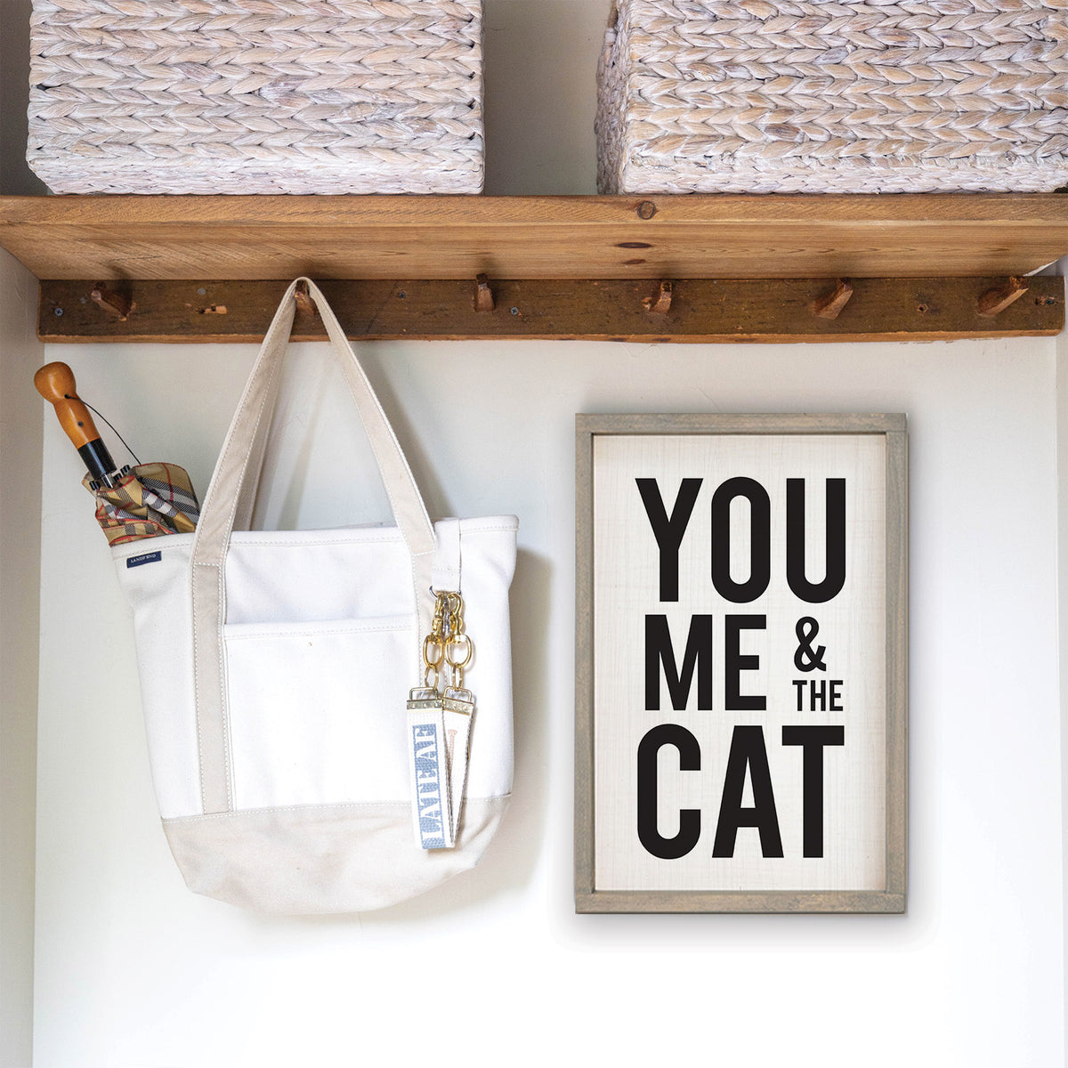 You Me And The Cat Wall Art