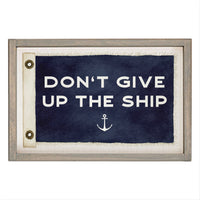 Don't Give Up The Ship Vintage Flag  Wall Art