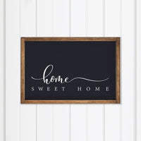 Dark Navy and White Home Sweet Home Wall Art