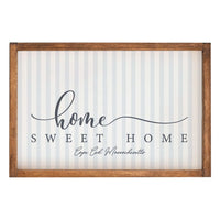 Home Sweet Home Striped Personalized Wall Art