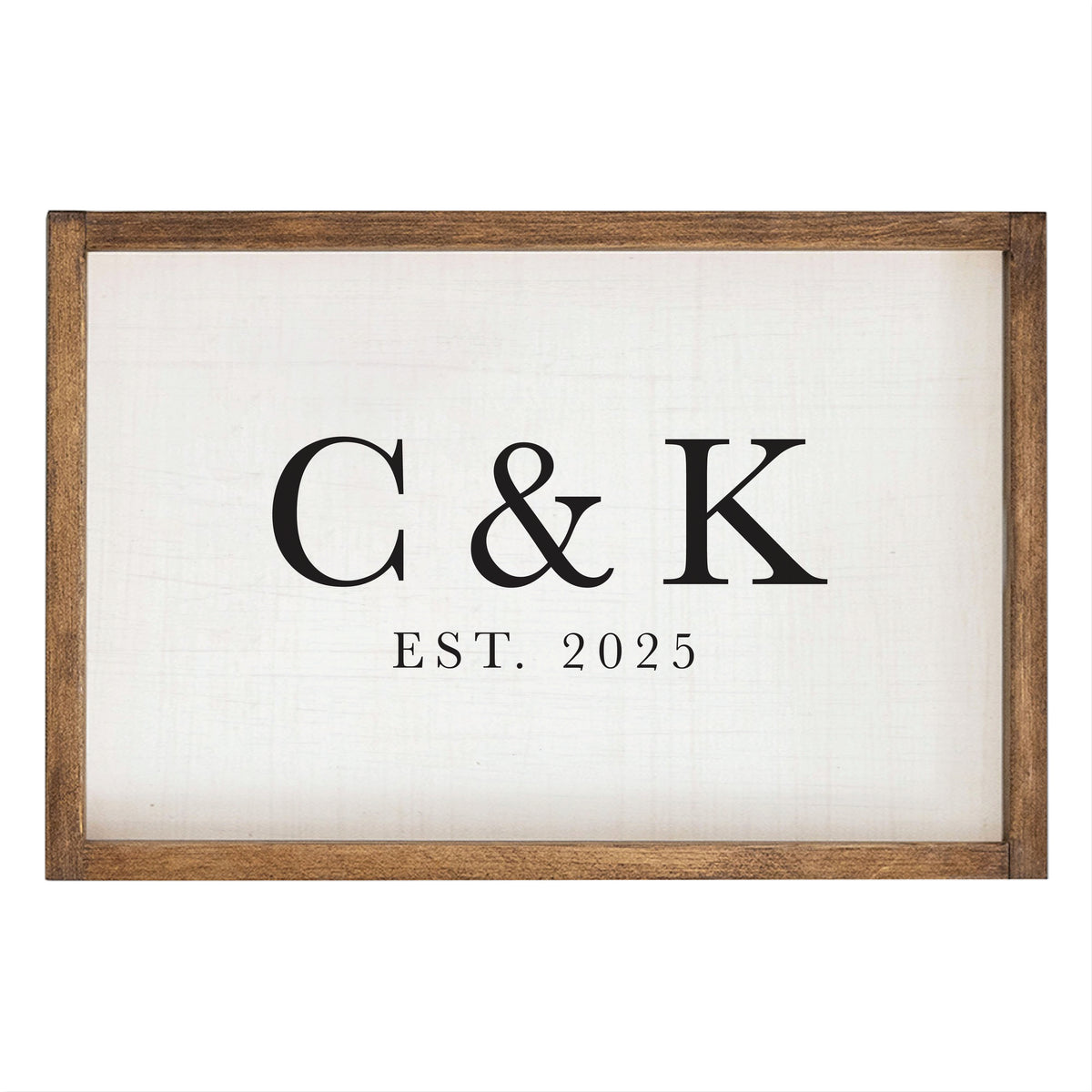 Initials EST Personalized Wooden Wall Art