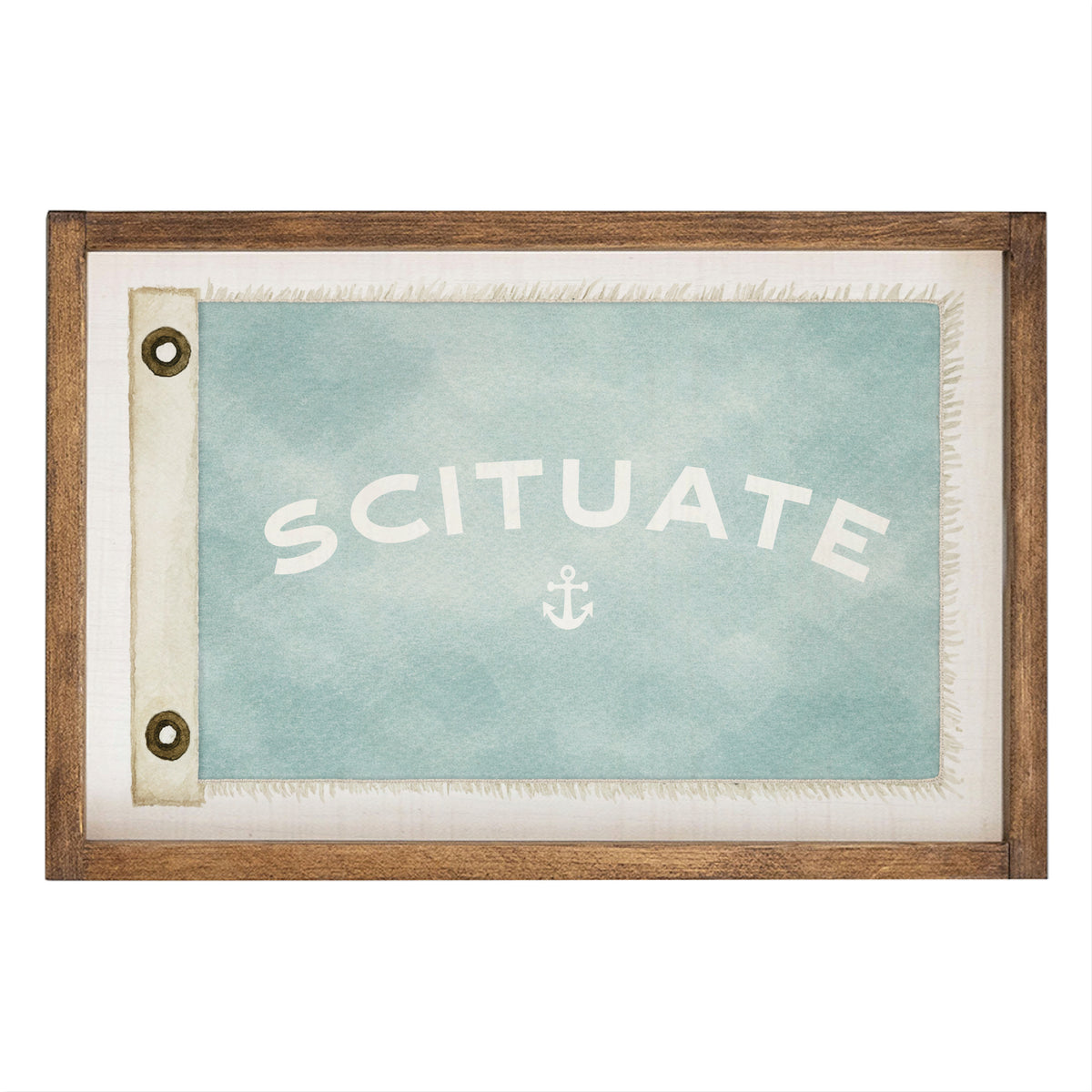 Anchor Vintage Flag Personalized Rectangle Wall Art