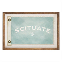 Anchor Vintage Flag Personalized Rectangle Wall Art
