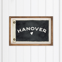 Heart Vintage Flag Personalized Rectangle Wall Art