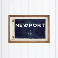 Anchor Vintage Flag Personalized Wall Art