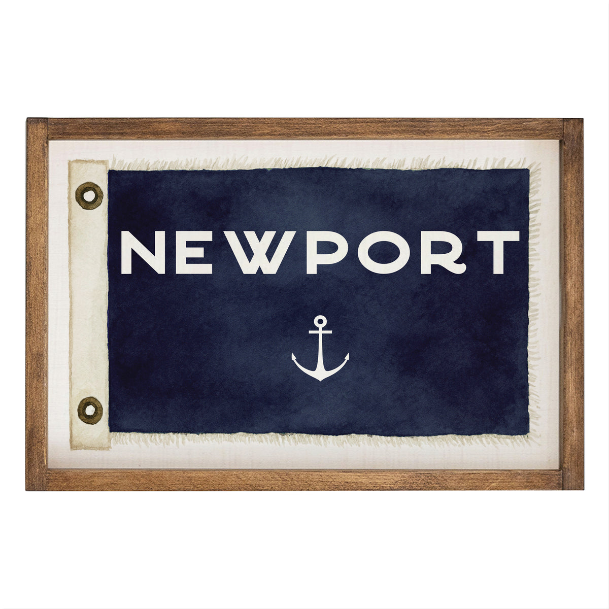 Anchor Vintage Flag Personalized Wall Art