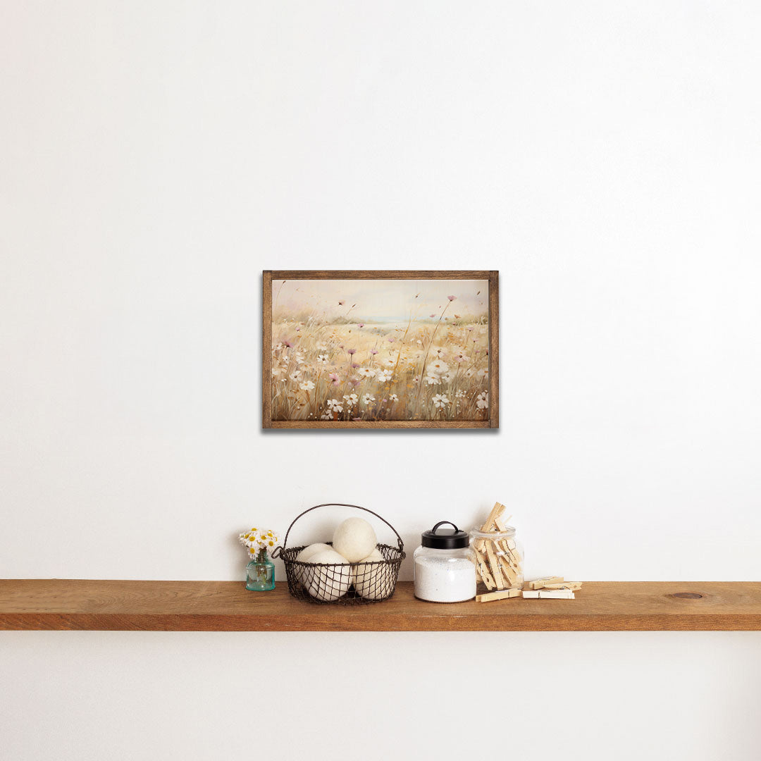 Field Of Flowers Landscape Wall Art 13" x 19"