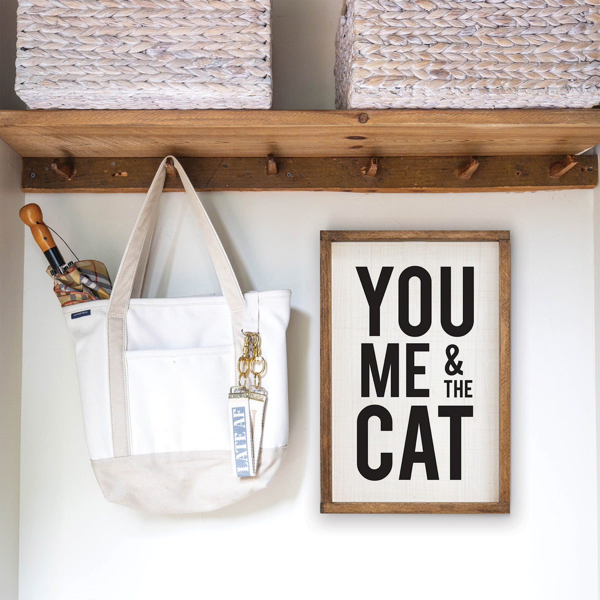 You Me And The Cat Wall Art
