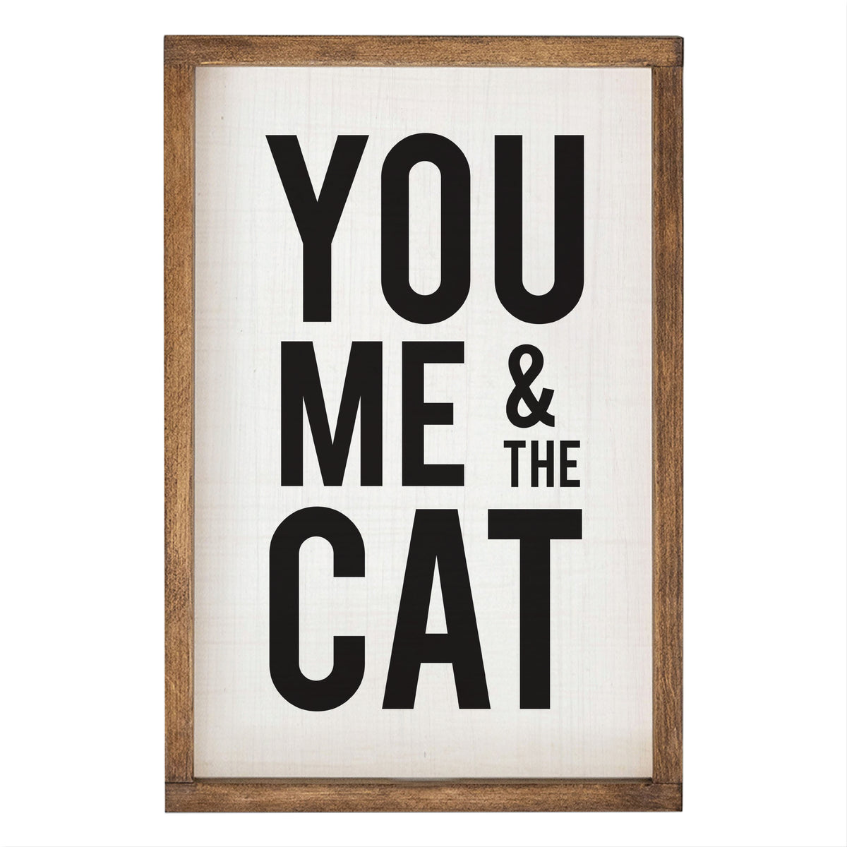 You Me And The Cat Wall Art