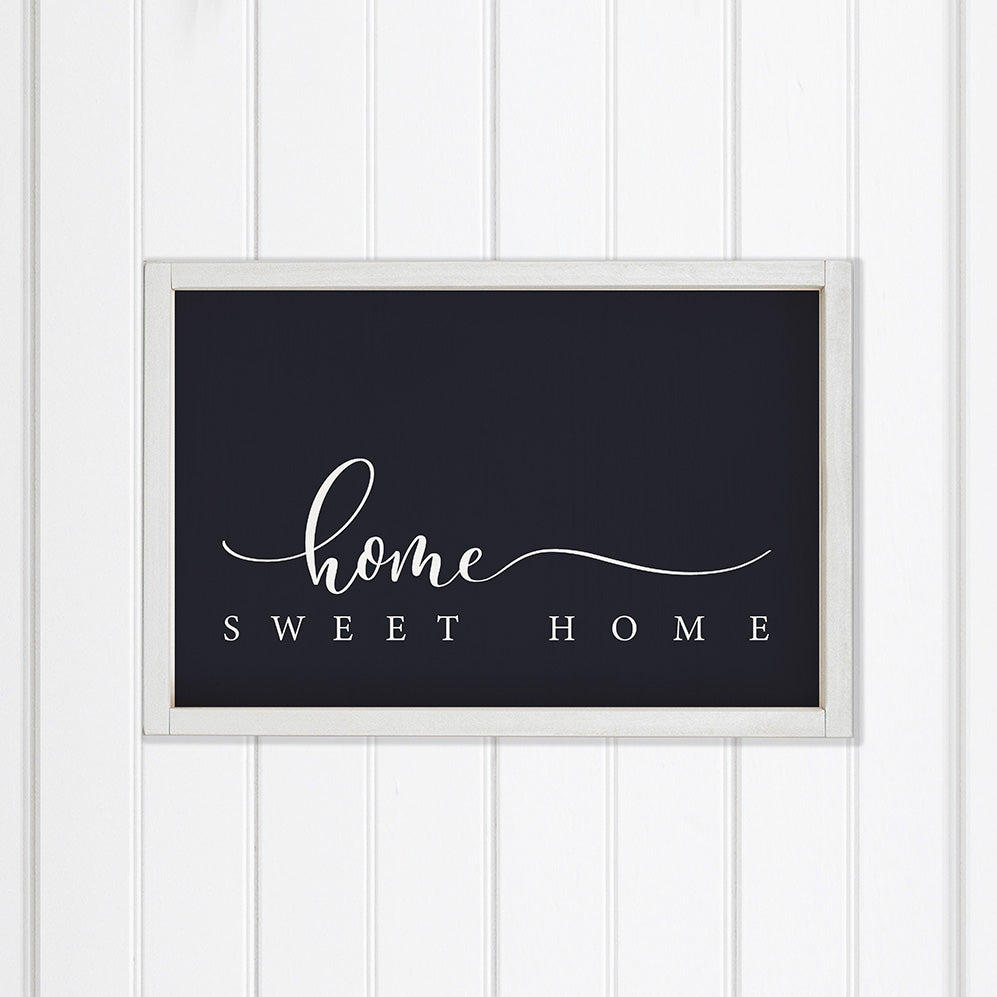 Dark Navy and White Home Sweet Home Wall Art