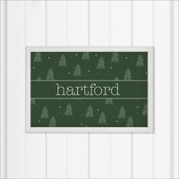 Personalized Evergreen Christmas Tree Wall Art