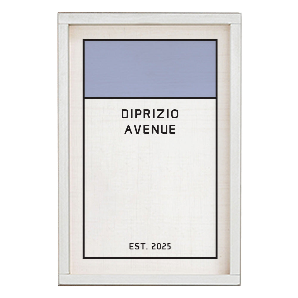 Game Board Tile Blue Personalized Wall Art