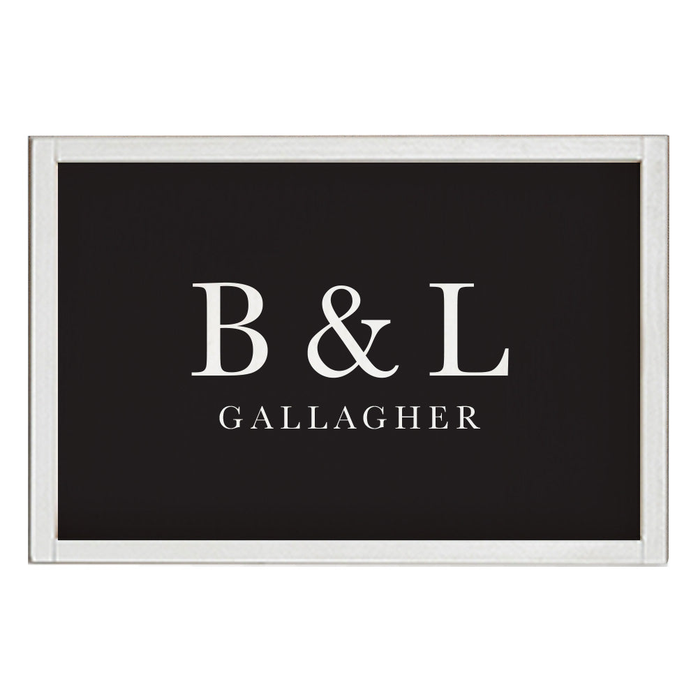 Initials Name Black Personalized Wooden Wall Art