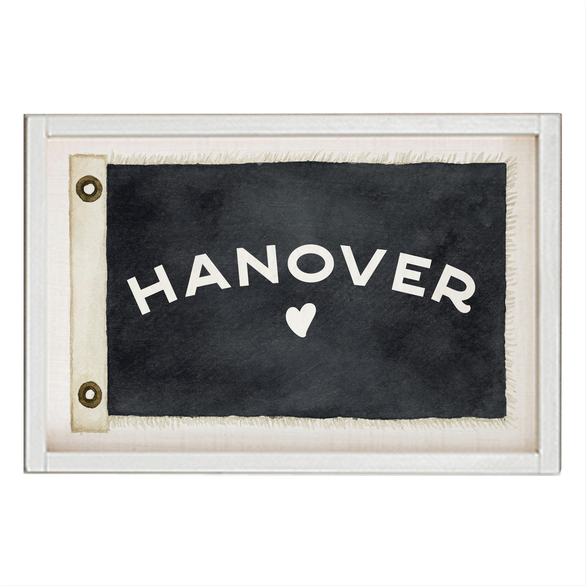 Heart Vintage Flag Personalized Rectangle Wall Art