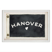 Heart Vintage Flag Personalized Rectangle Wall Art