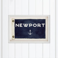 Anchor Vintage Flag Personalized Wall Art