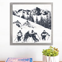 Retro Ski Run Wall Art