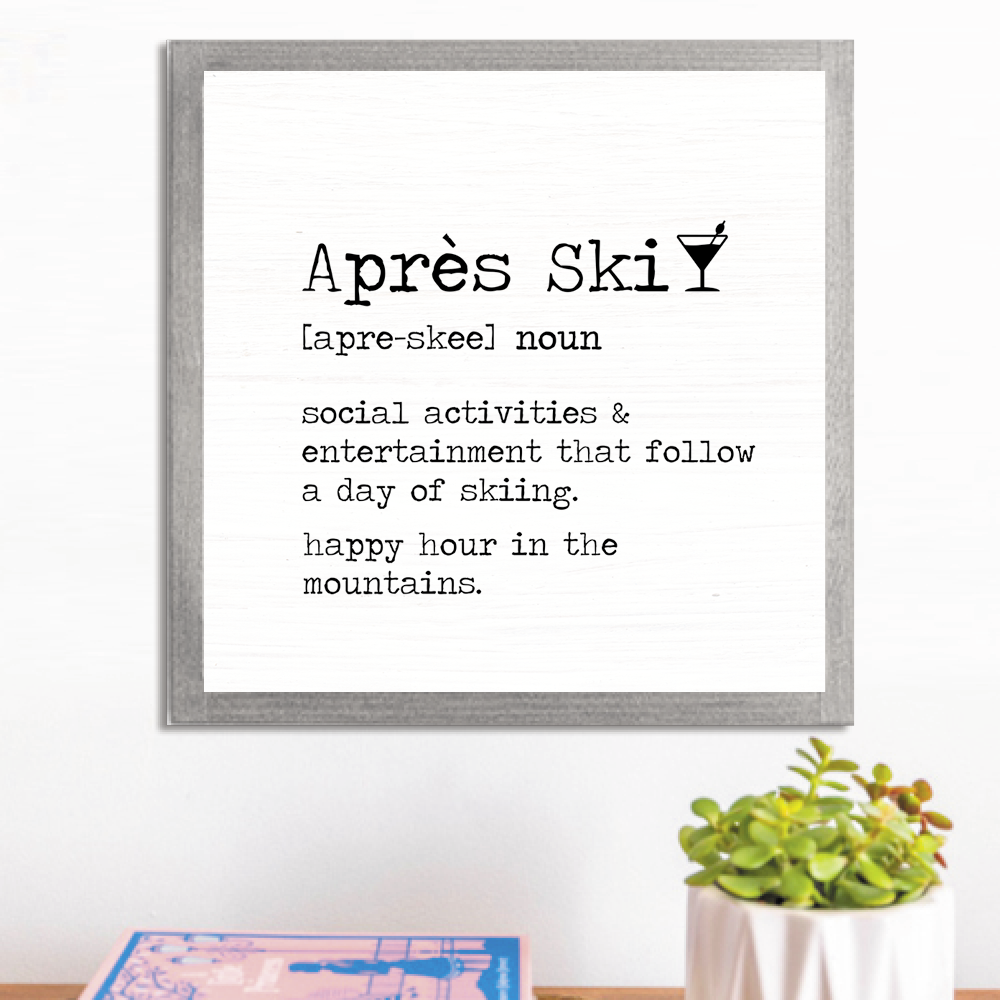 Apres Ski Definition Wall Art