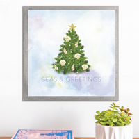 Coastal Christmas Evergreen Tree Wall Art