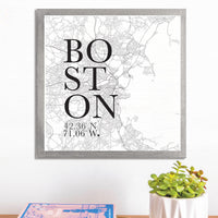 Black and White City Grid Wall Art