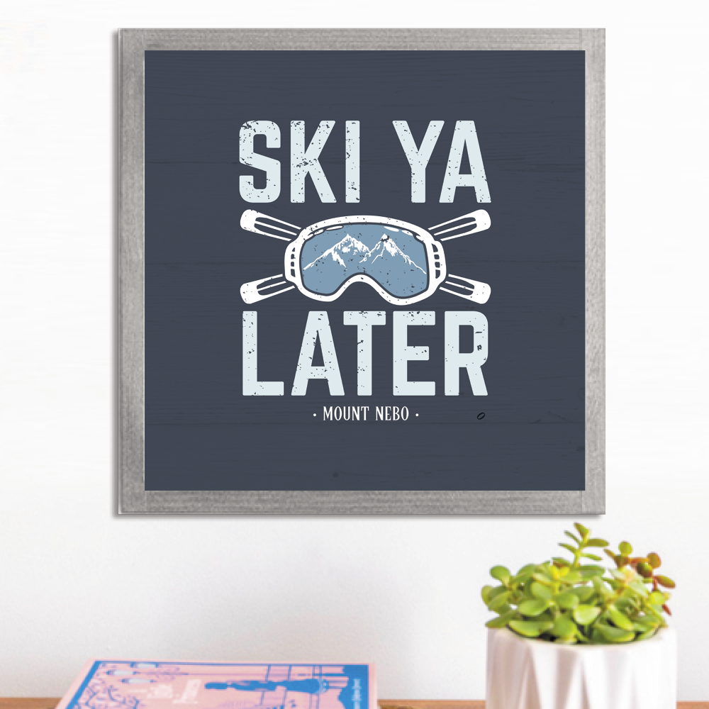 Personalized Ski Ya Later Wall Art