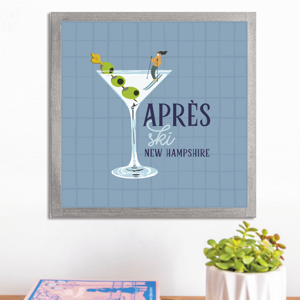 Personalized Apres Ski Martini Wall Art