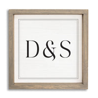 Initials Square Personalized Wall Art