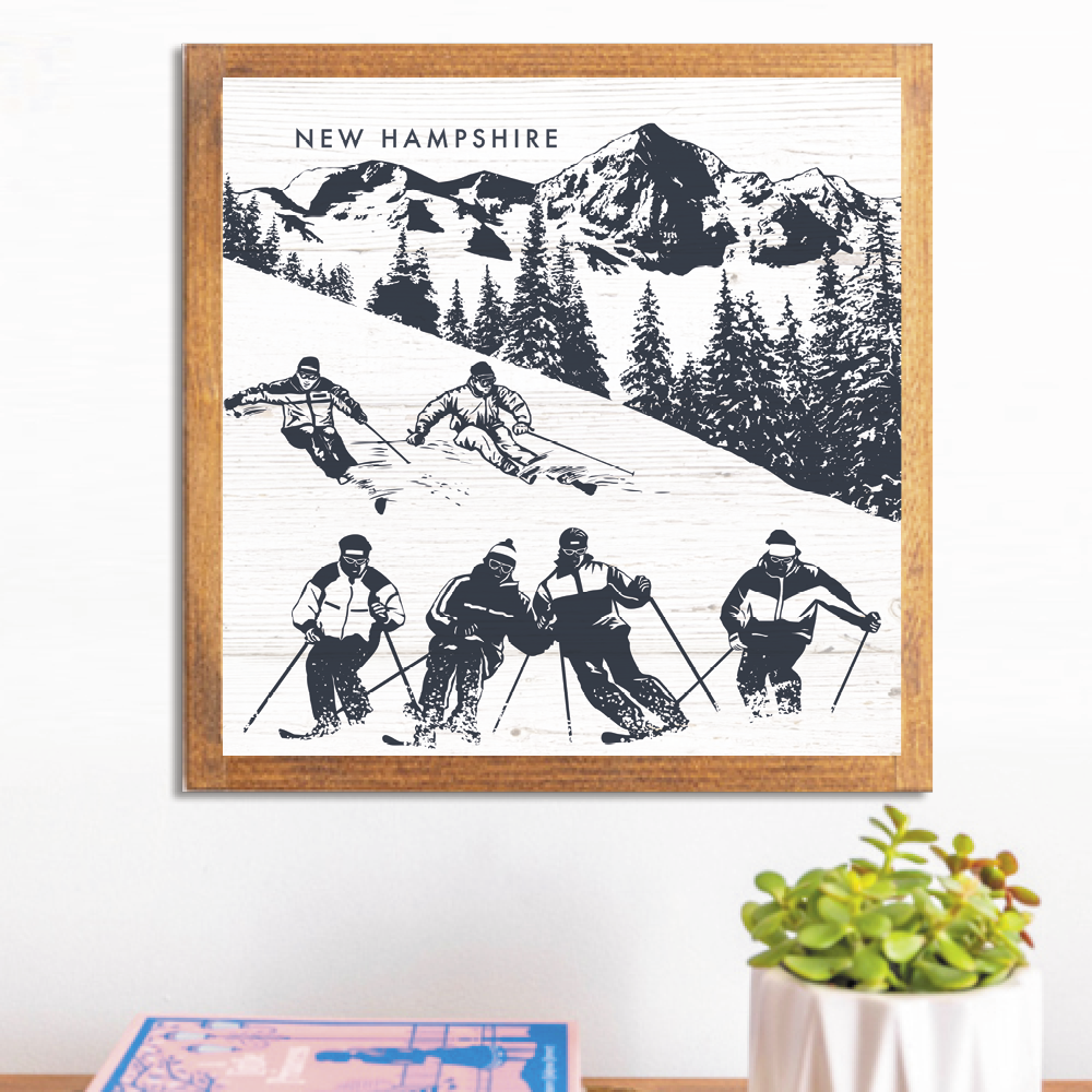 Personalized Retro Ski Run Wall Art