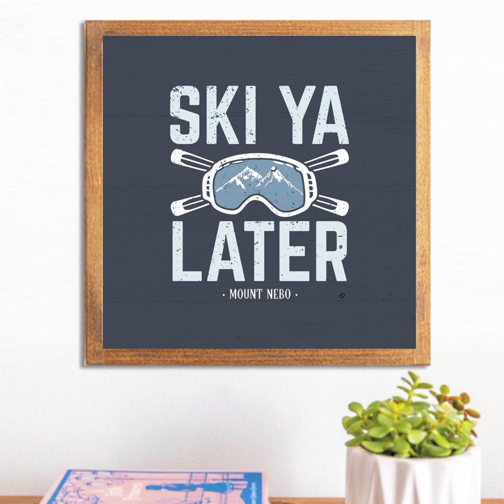 Personalized Ski Ya Later Wall Art