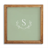 Single Letter Green Personalized Wall Art