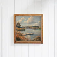 River Dock Landscape Wall Art