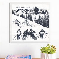 Personalized Retro Ski Run Wall Art