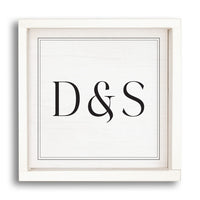 Initials Square Personalized Wall Art