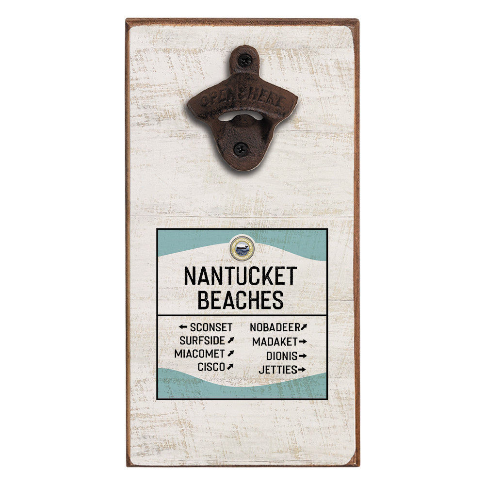 Nantucket Beaches Sticker Bottle Opener