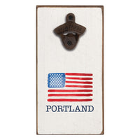 American Watercolor Flag Personalized Bottle Opener