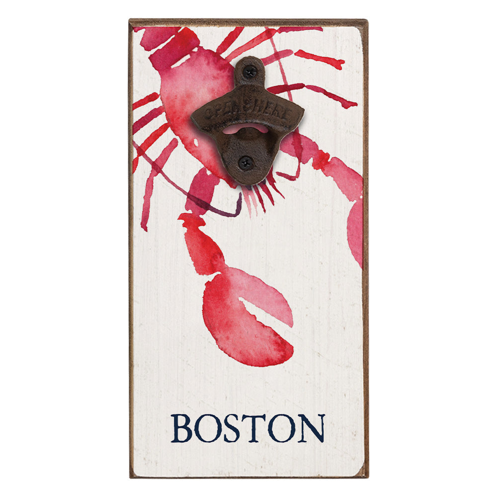 Lobster Watercolor Personalized Bottle Opener