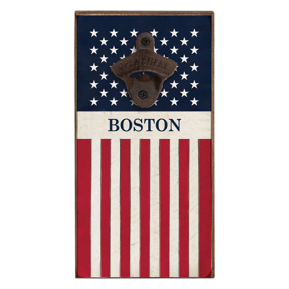 American Flag Personalized Bottle Opener