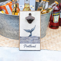 Whale Tail Personalized Bottle Opener