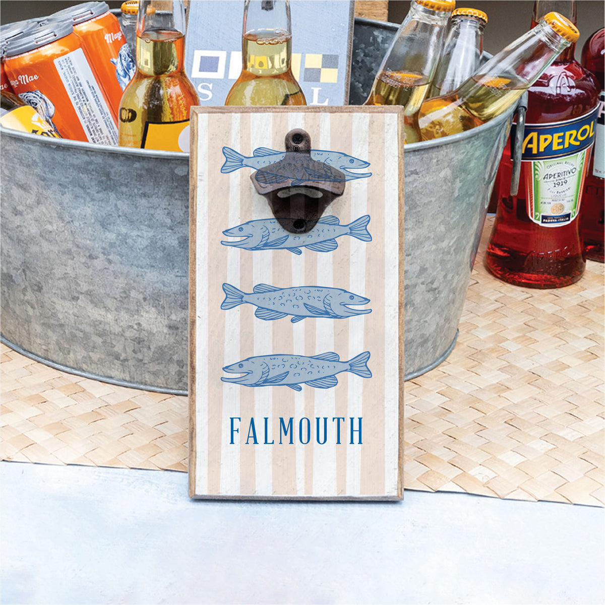 Five Blue Fish Personalized Bottle Opener