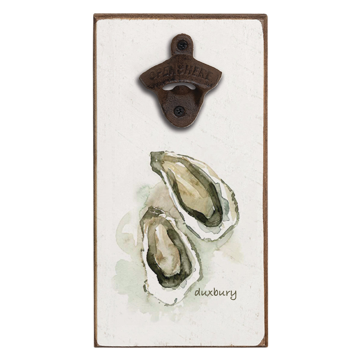 Watercolor Oysters Personalized Bottle Opener