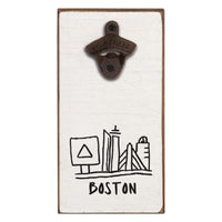 Boston City Outline Skyline Bottle Opener