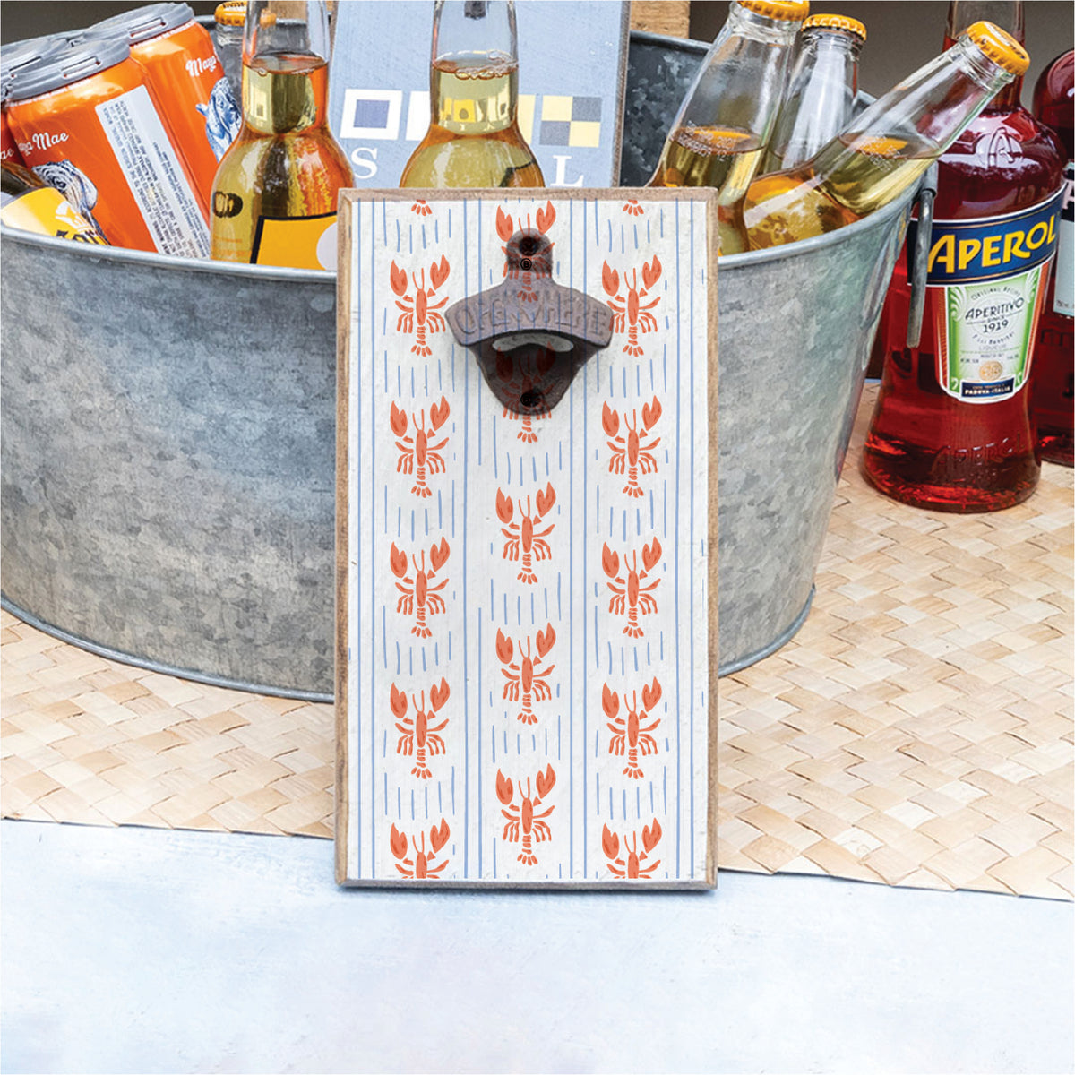 Orange Lobster Bottle Opener