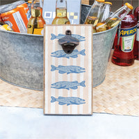 Five Blue Fish Bottle Opener
