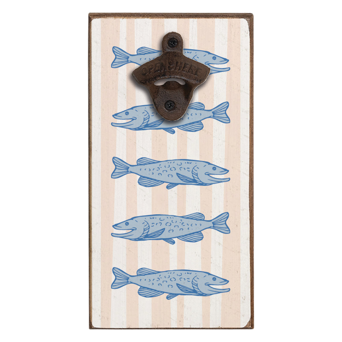 Five Blue Fish Bottle Opener