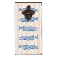 Five Blue Fish Bottle Opener