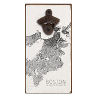 Boston City Map Scale Bottle Opener