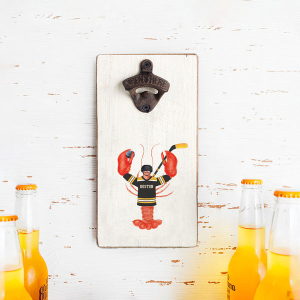 Boston Hockey Lobster Bottle Opener