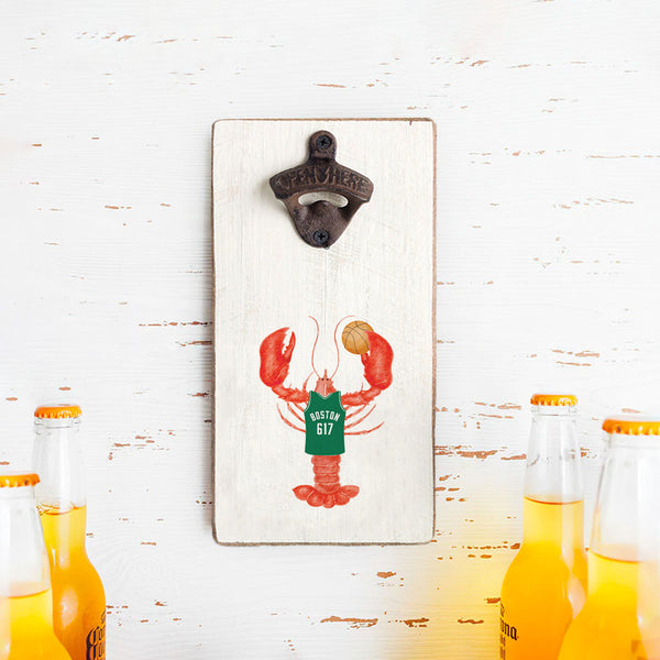 Boston Basketball Lobster Bottle Opener